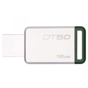 金士顿（Kingston）USB3.116GB金属U盘DT50高速车载U盘绿色