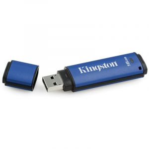 金士顿（Kingston）DTVP3016GB加密USB3.0U盘256位AES硬件加密U盘