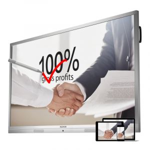MAXHUB会议平板55英寸标准版电子白板视频会议触摸一体机办公投影白板CVTOUCH(55英寸单机+无线传屏器+移动支架+智能笔)