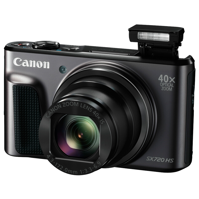 佳能（Canon）PowerShotSX720HS数码相机黑色标配+128