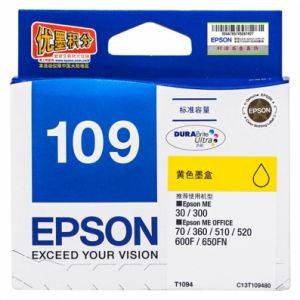 爱普生（Epson）T1094黄色墨盒C13T109480（适用ME30/30