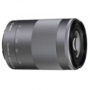 佳能（Canon）EF-M 55-200mm f/4.5-6.3 IS STM 银色 远射变焦镜头 一年保修